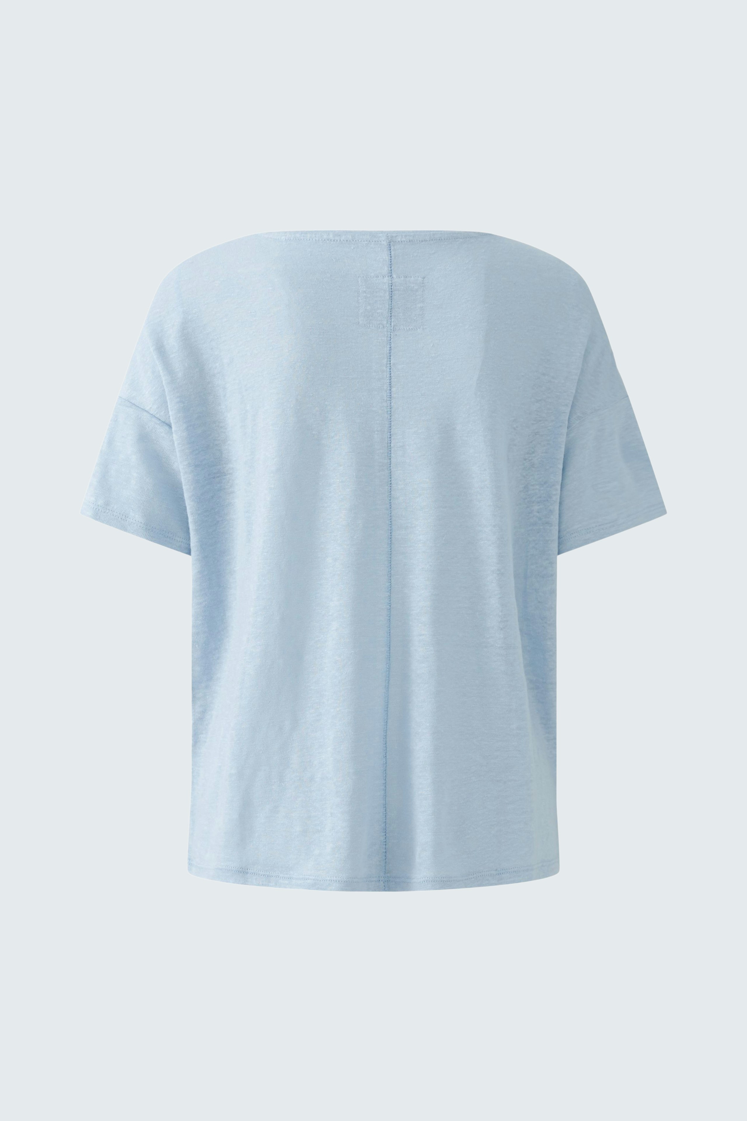 Helles Damen-T-Shirt in sanftem Blau, lässiger Schnitt, ideal für den Alltag.