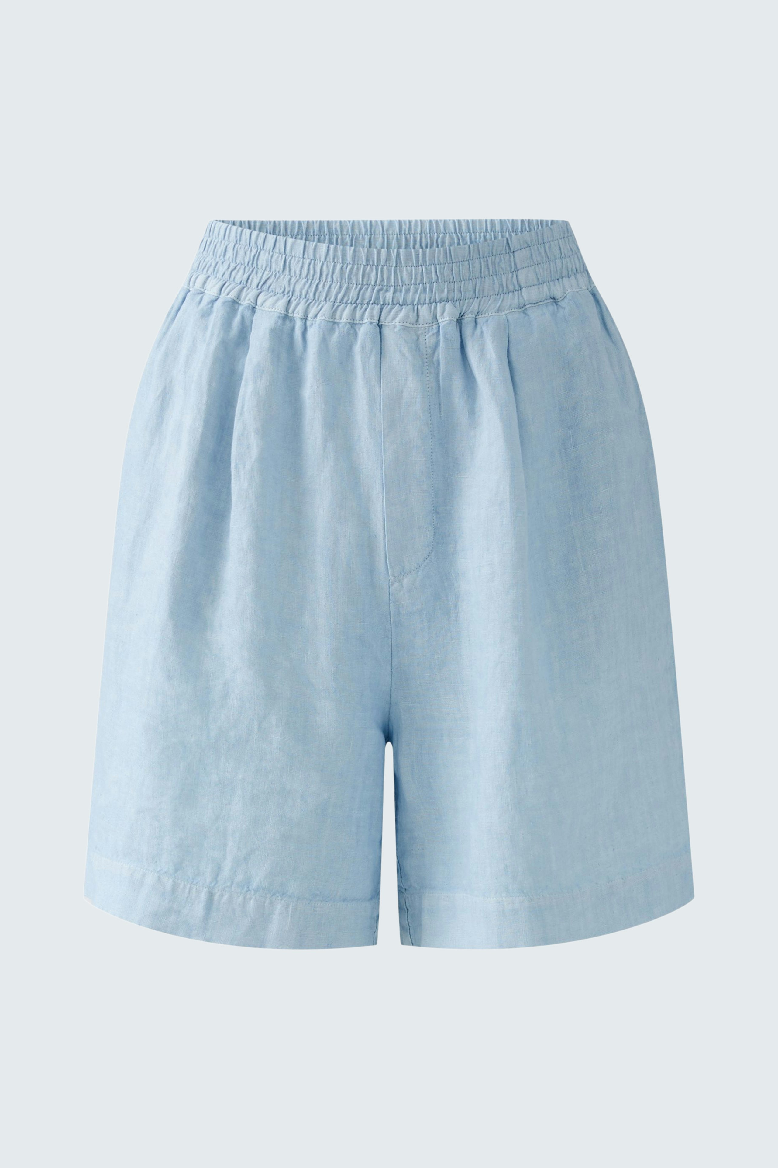 Bequeme Damen-Bermuda in hellem Blau mit elastischem Bund für lässige Sommerlooks.