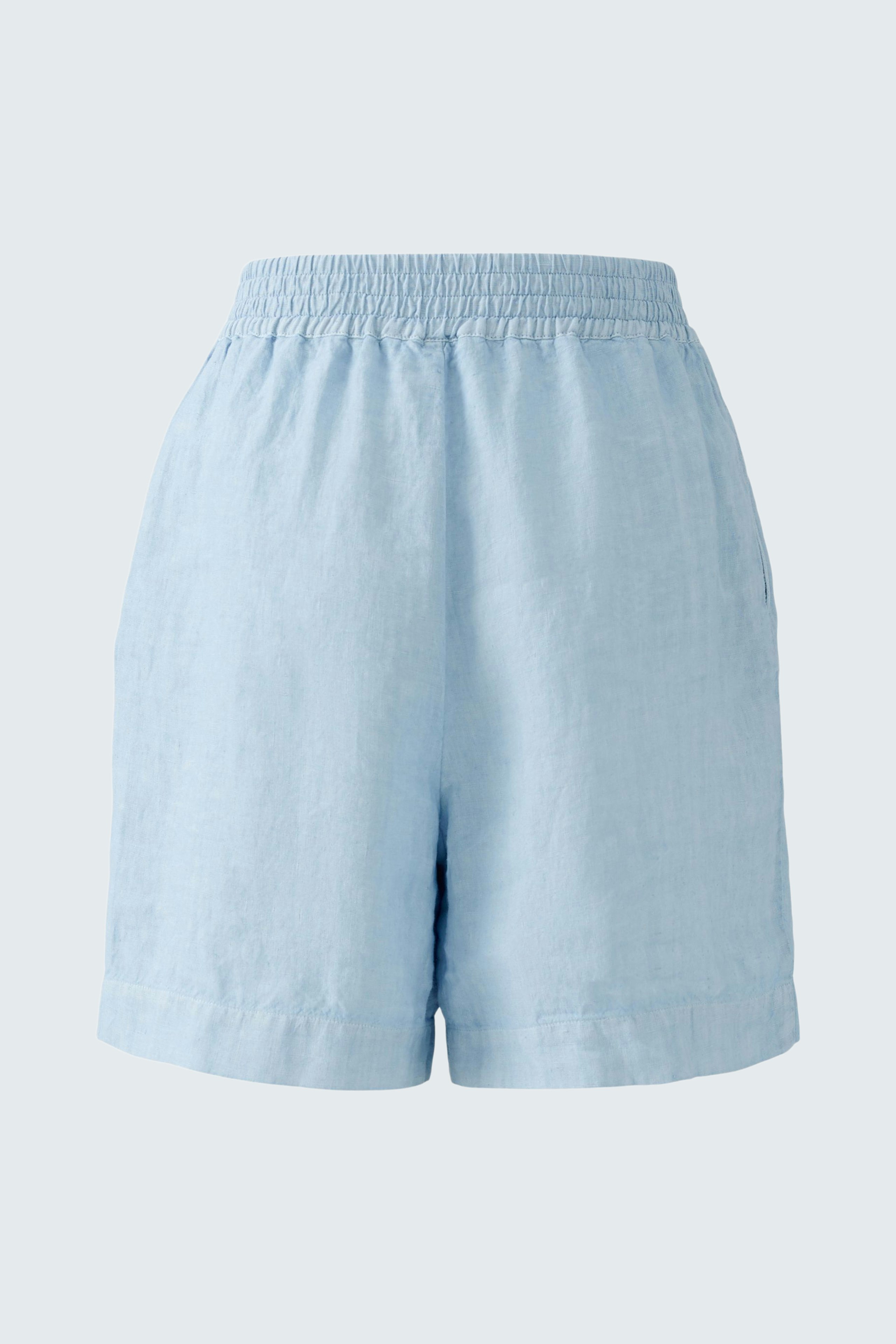 Bequeme Damen-Bermuda in hellem Blau mit elastischem Bund für lässige Sommerlooks.