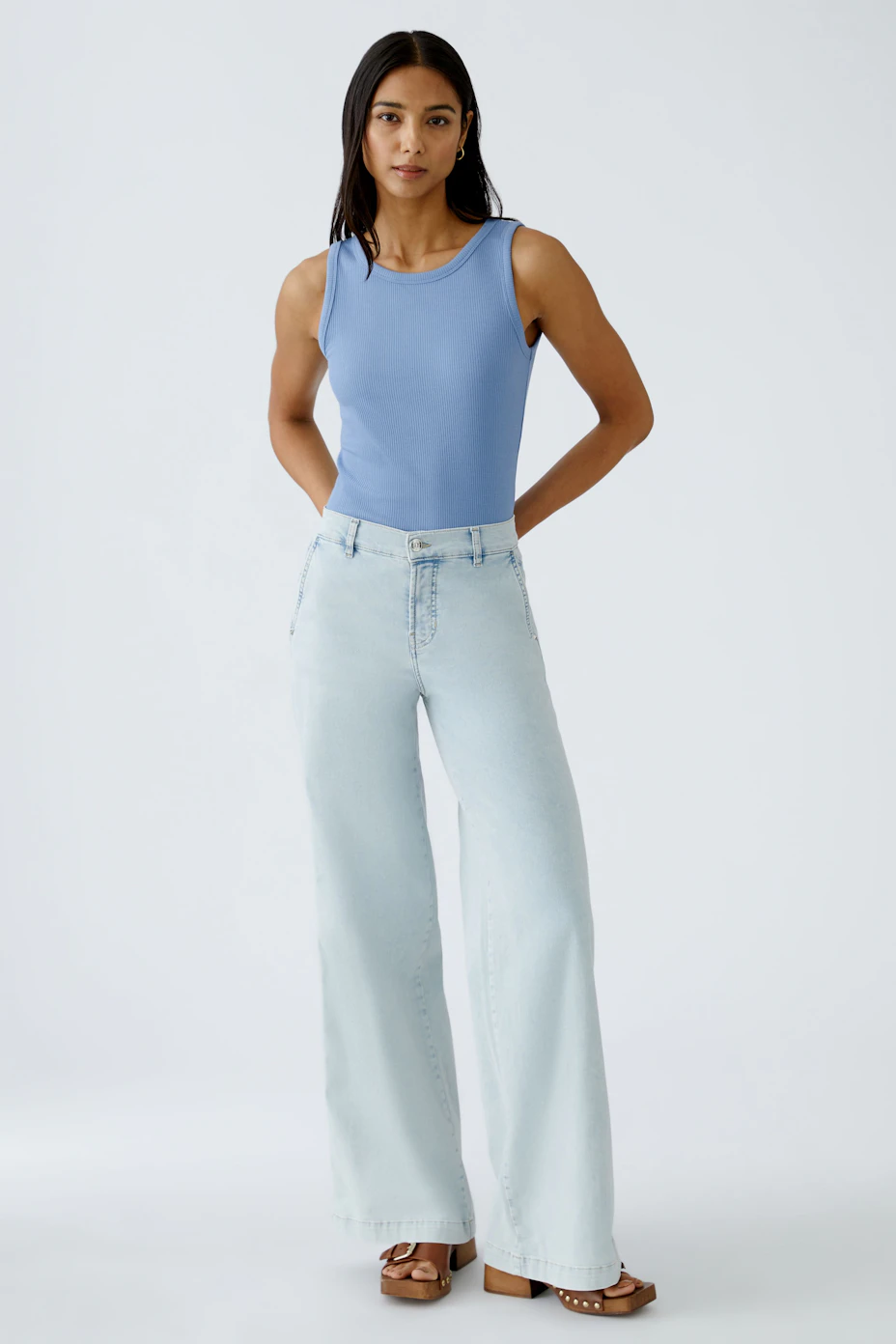 Jeans THE WIDE LEG - light blue denim