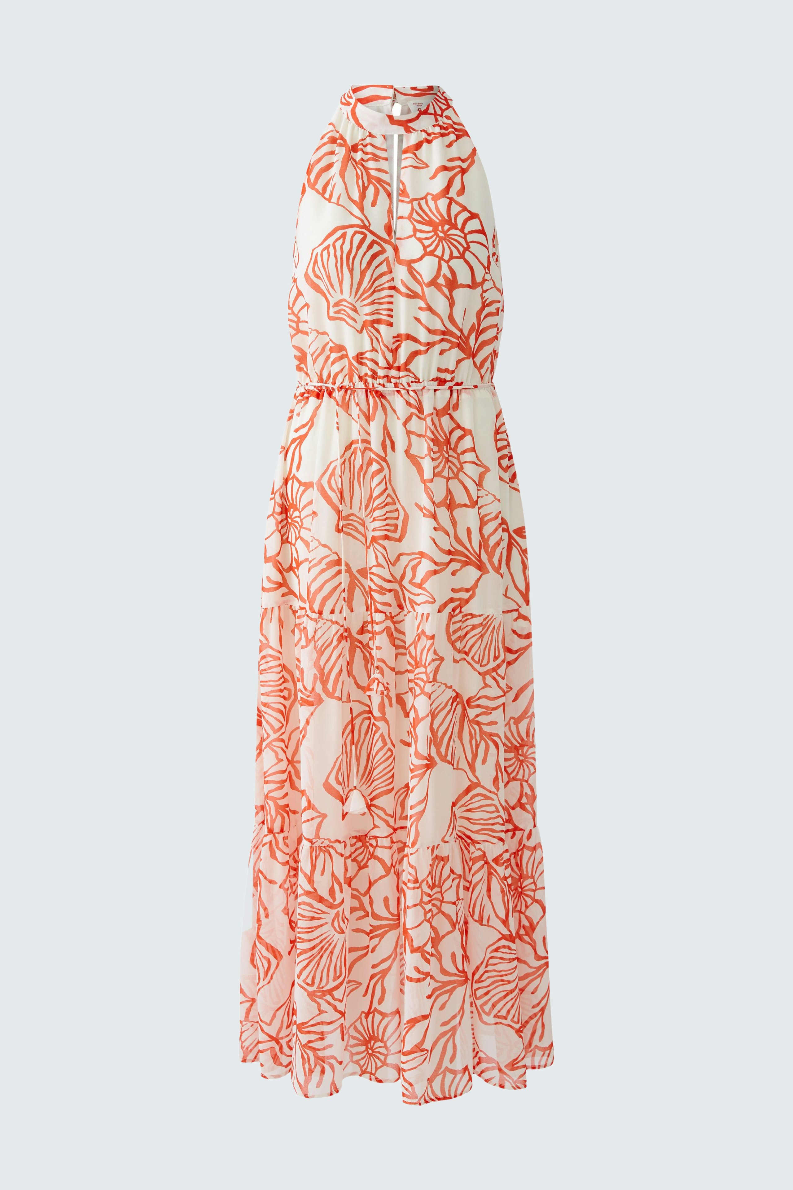 Maxikleid mit floralem Muster: langes, luftiges Kleid mit bunten Blumenmotiven.