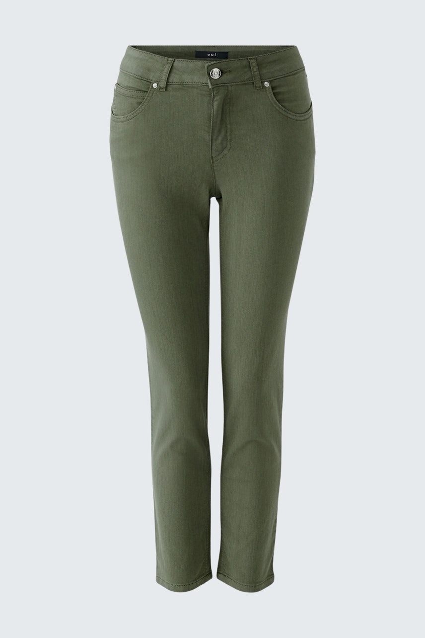 Moderne Jeggings: Grüne Damen-Jeggings mit schmalem Schnitt und klassischem Design für vielseitige Outfits.