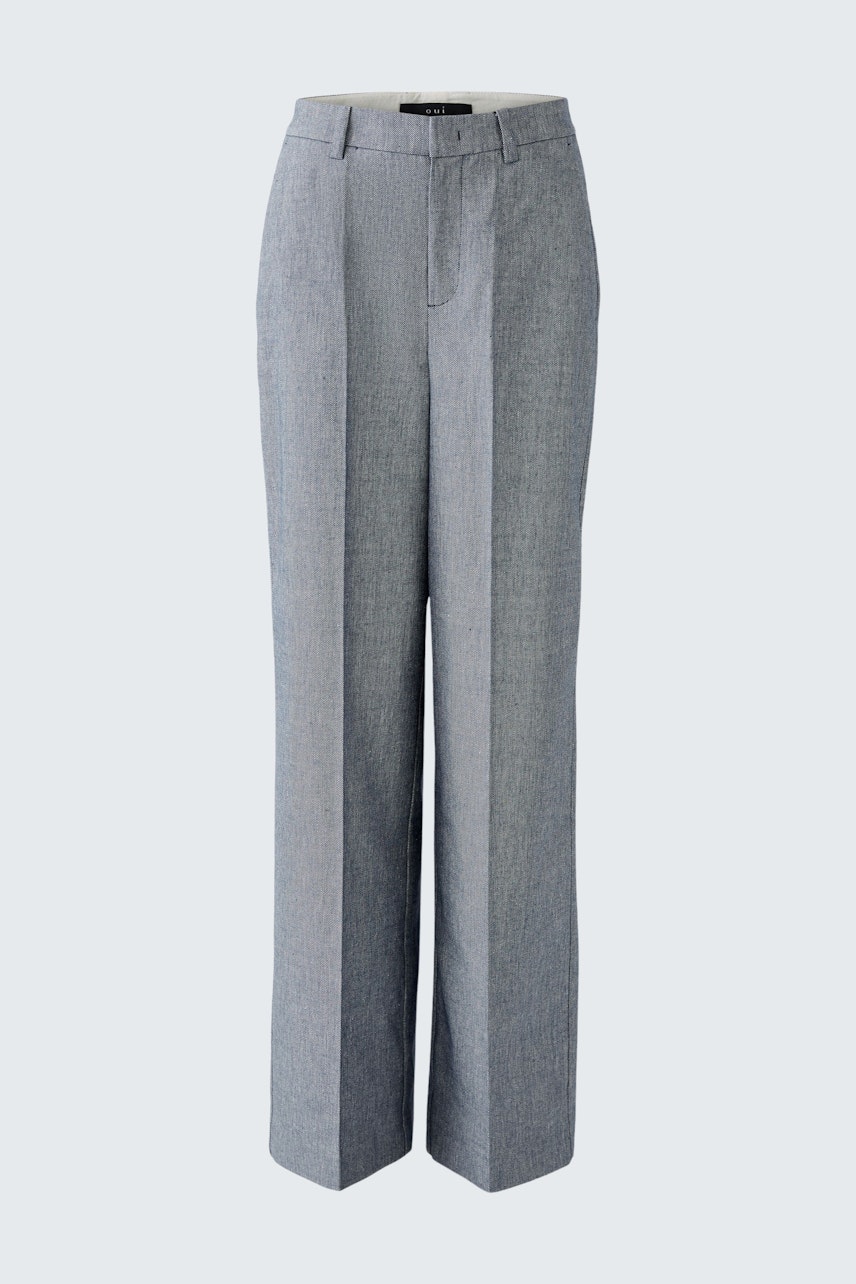 Elegante Stoffhose für Damen in grauem Design, ideal für schicke Anlässe und den Alltag.