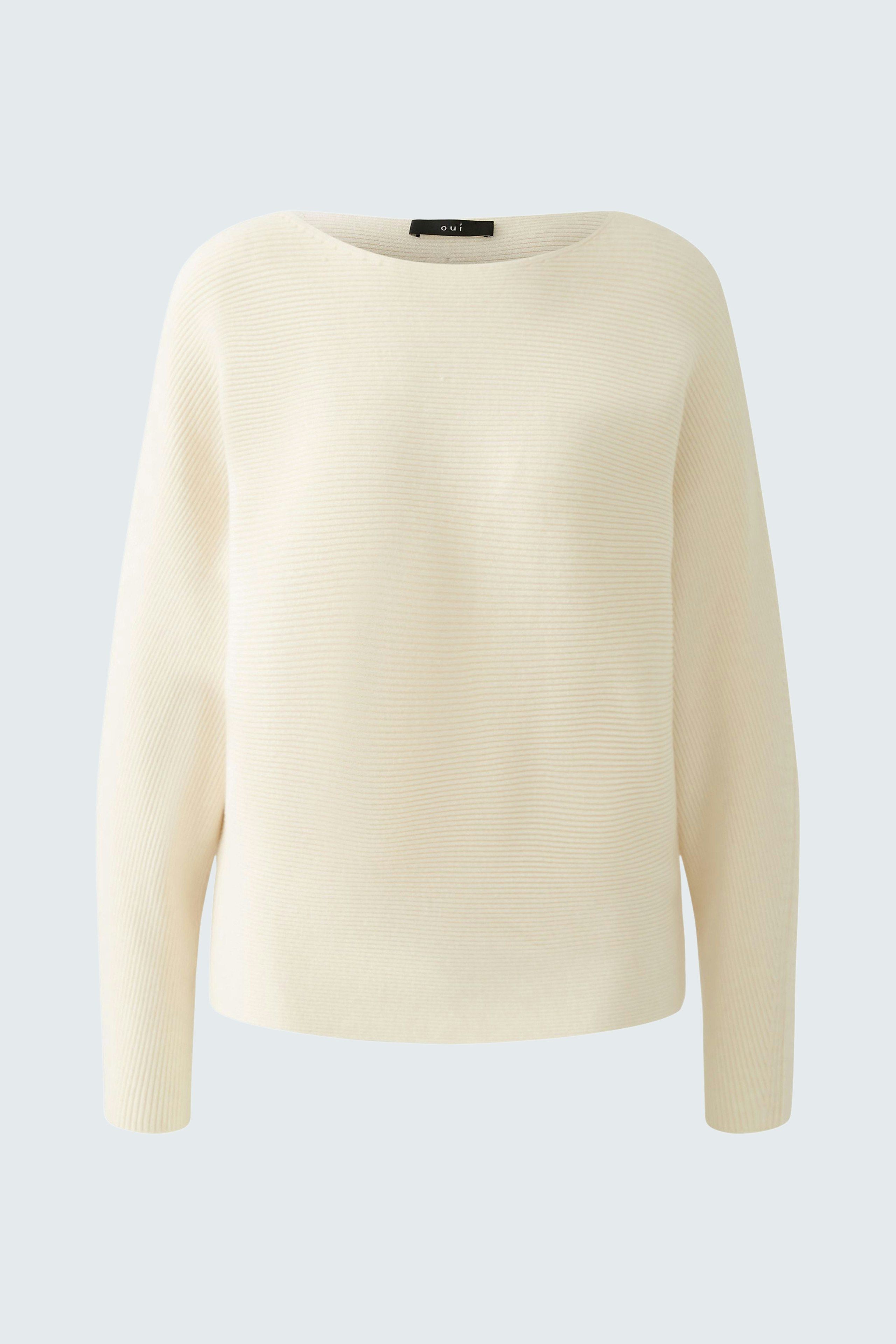 Eleganter Damen-Pullover in Cremefarbe mit lässigem Schnitt und feiner Struktur.