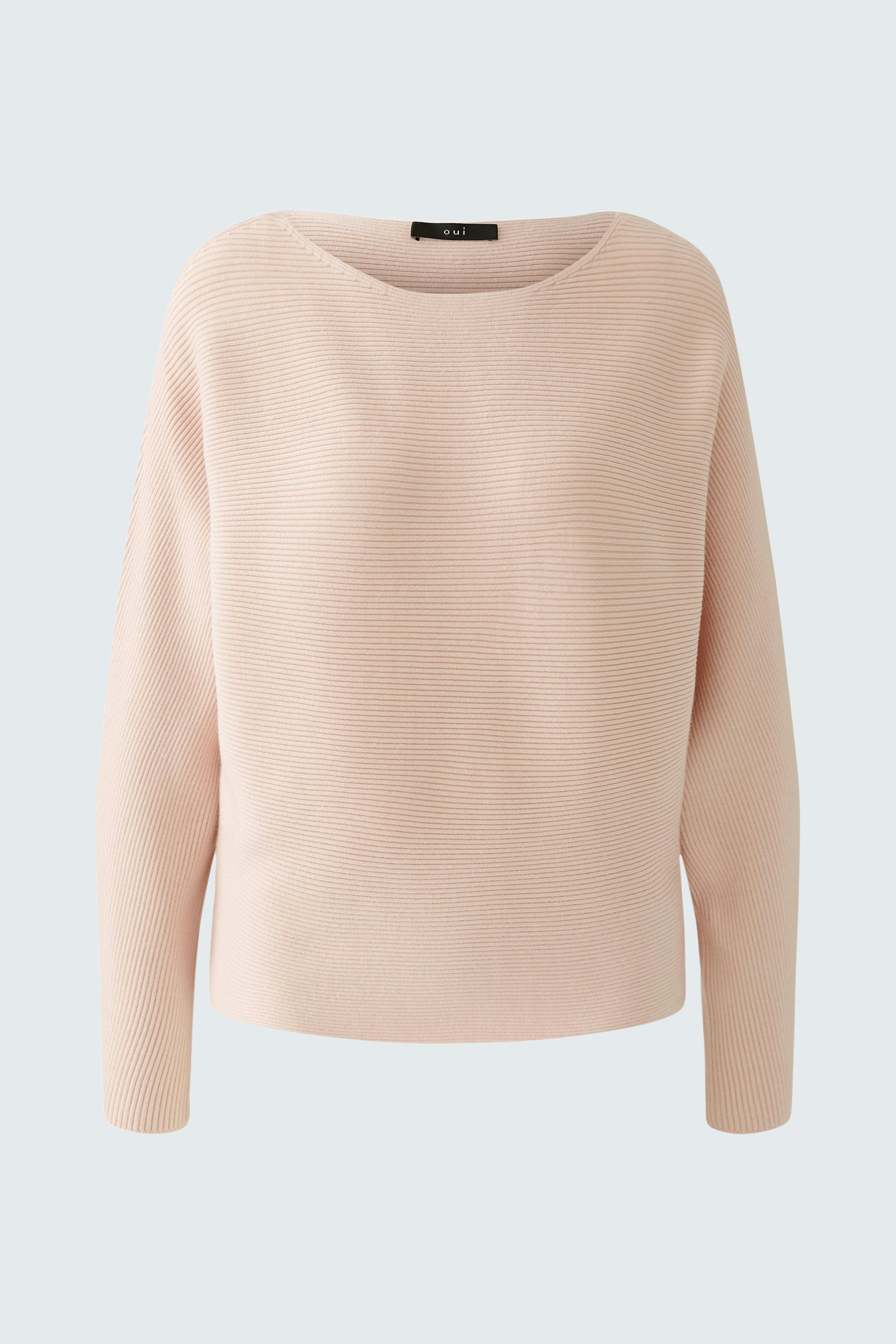 Eleganter Damen-Pullover in zartem Rosa mit lässigem Schnitt und feiner Struktur.