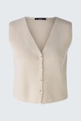 Knitted waistcoat - light beige mel