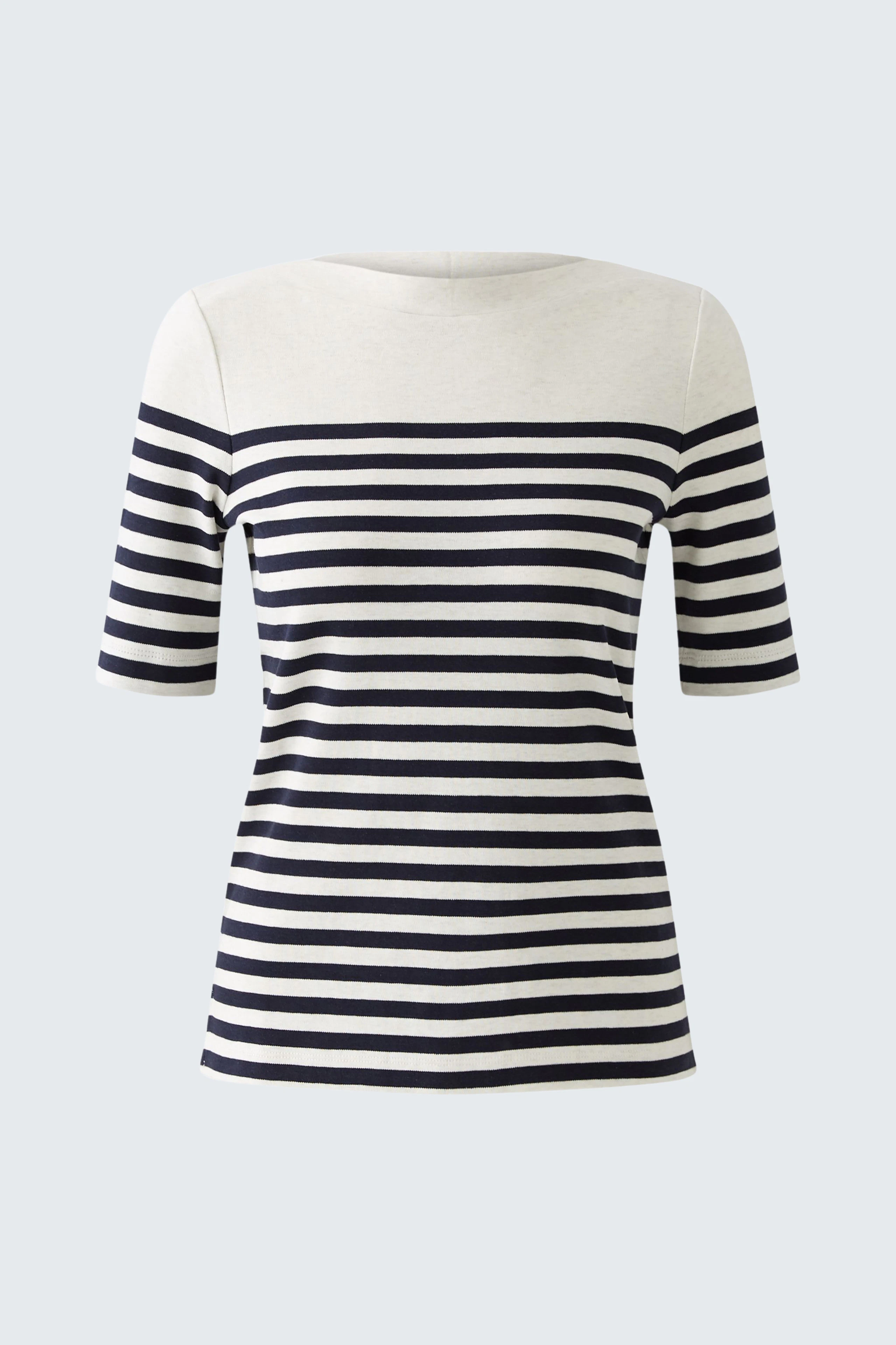 Streifen-Langarmshirt für Damen in navy-weiß, lässig und vielseitig kombinierbar.