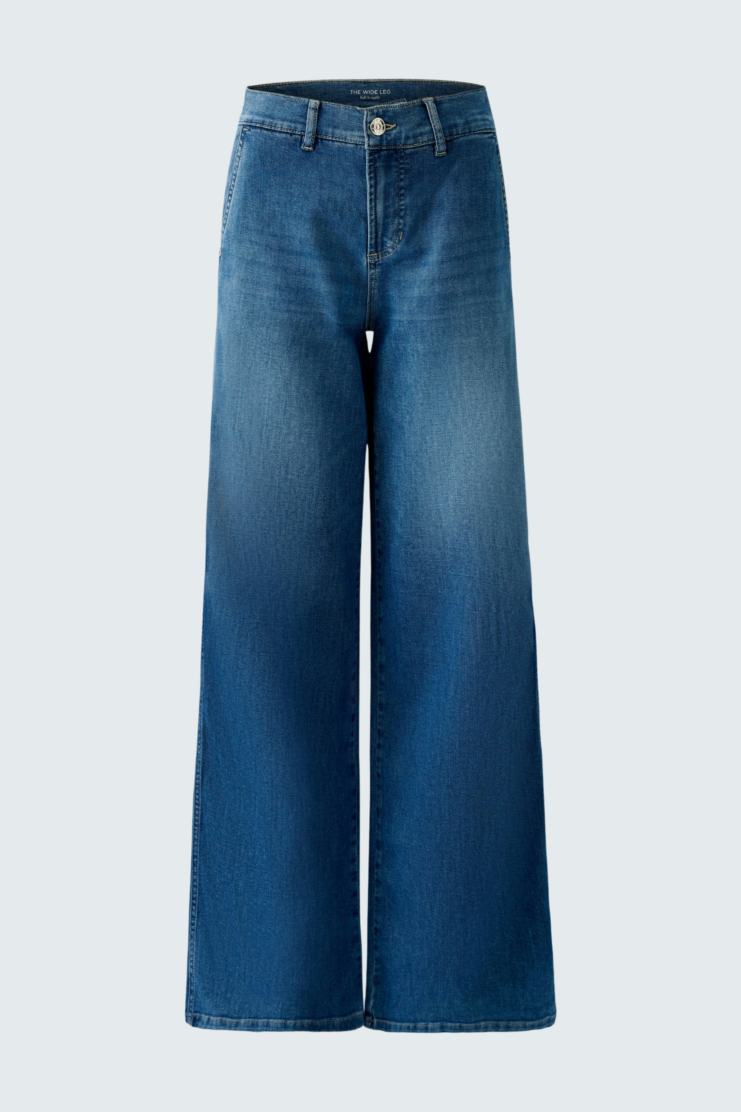 Flared Jeans für Damen: Weite, lässige Jeans in hellem Denim, ideal für einen modernen Look.