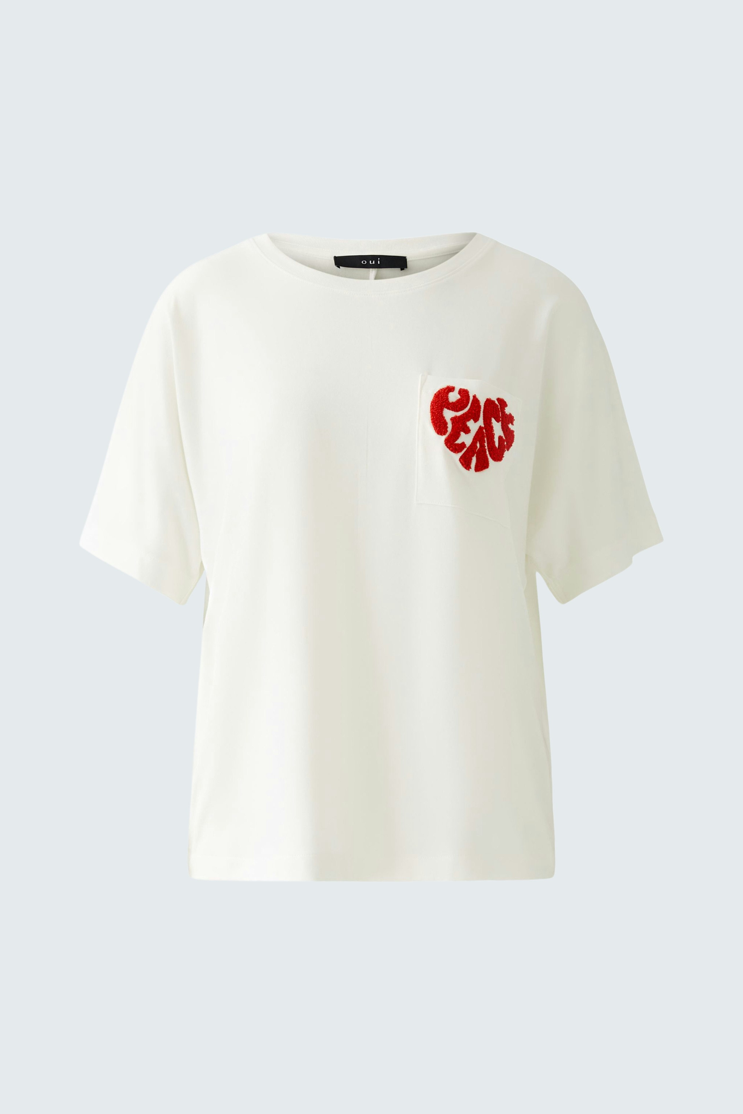 T-shirt - white red