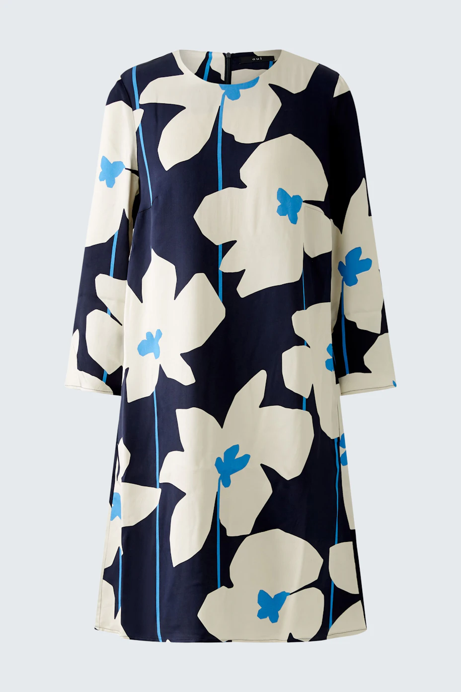 Dress - dark blue white