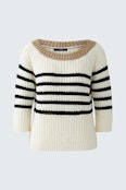 Pullover - white black