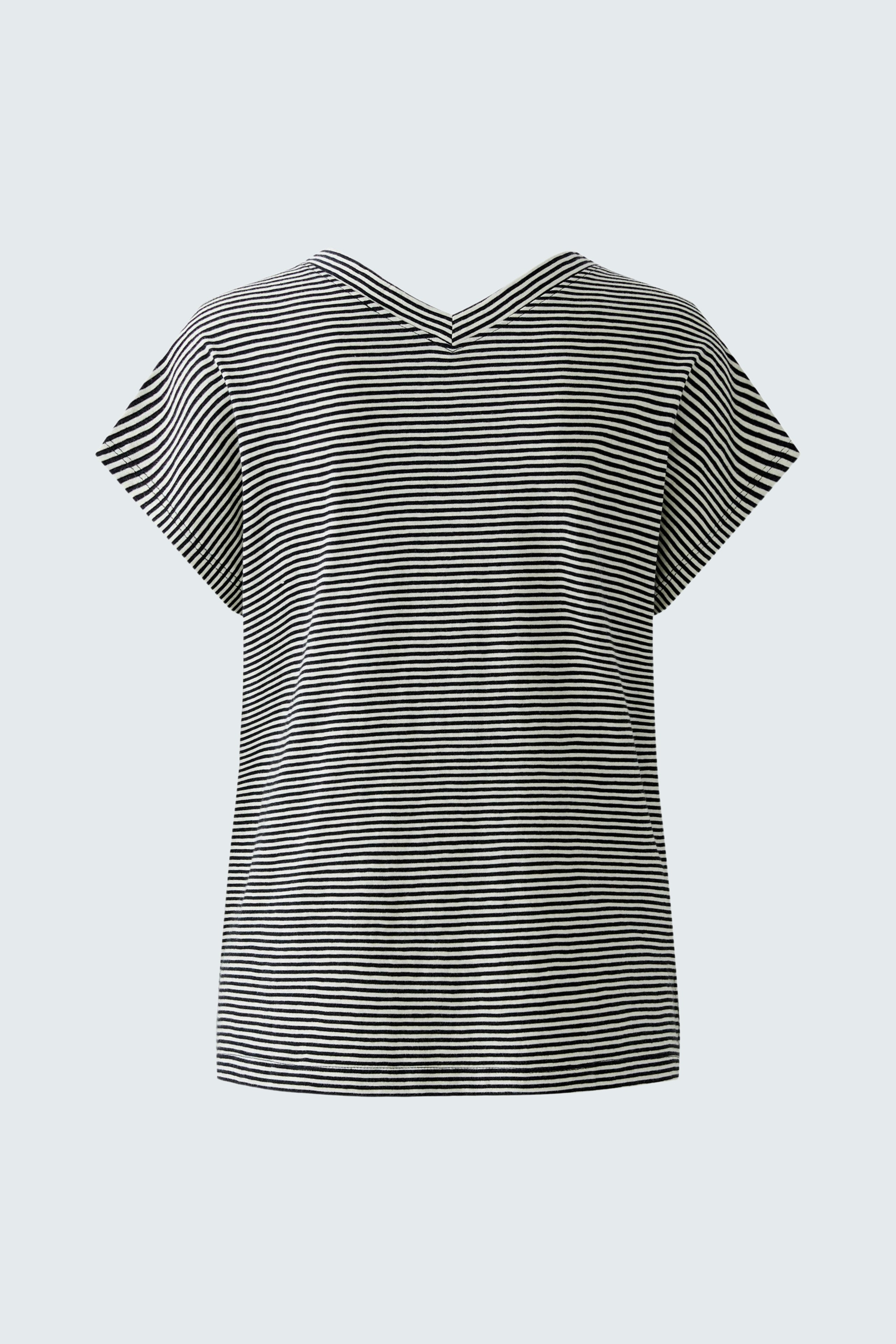Casual women's T-shirt: A striped top with a V-neck, perfect for everyday wear.