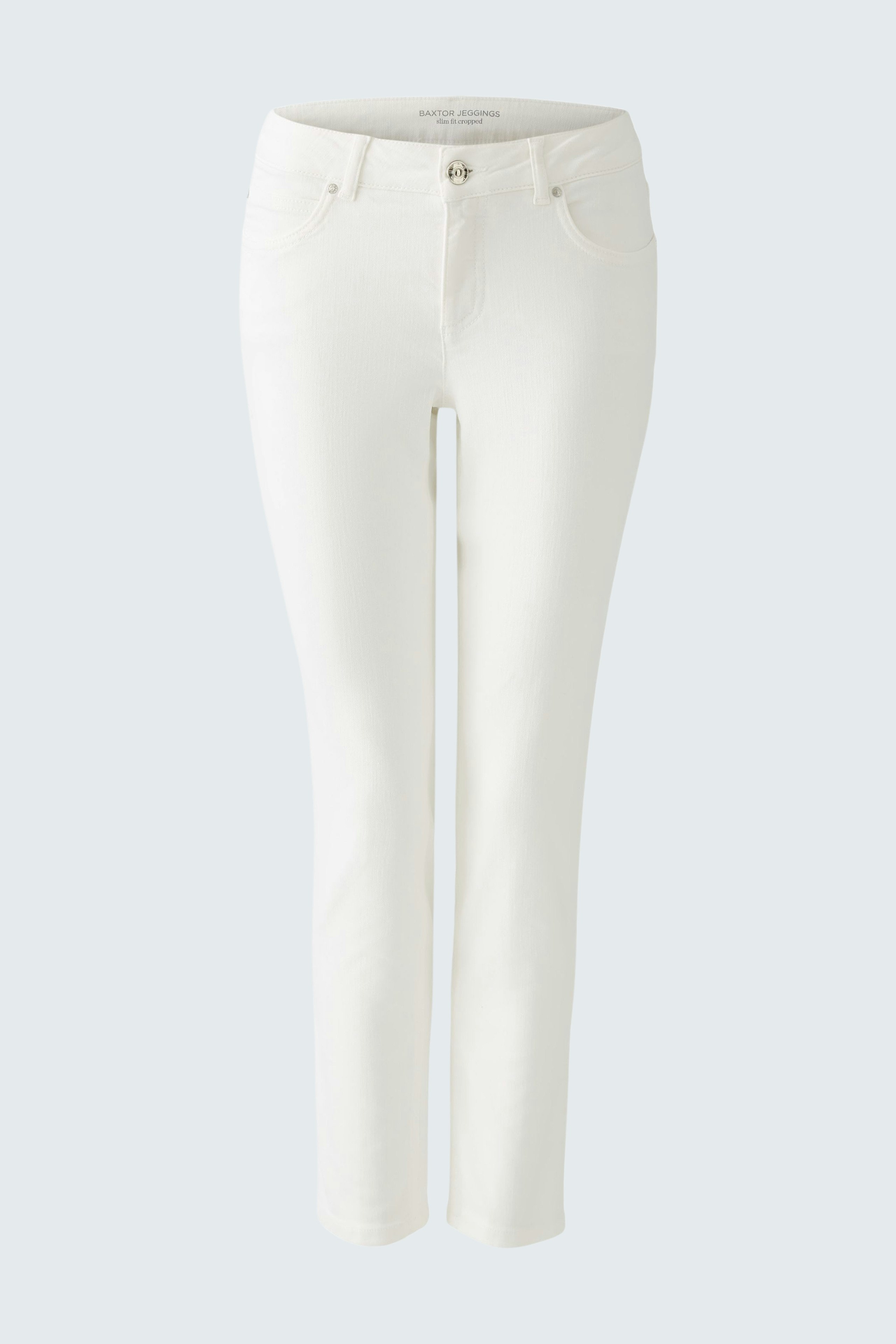 Helle Damen-Jeggings: Bequeme, figurbetonte Hose in Weiß, ideal für lässige Outfits.