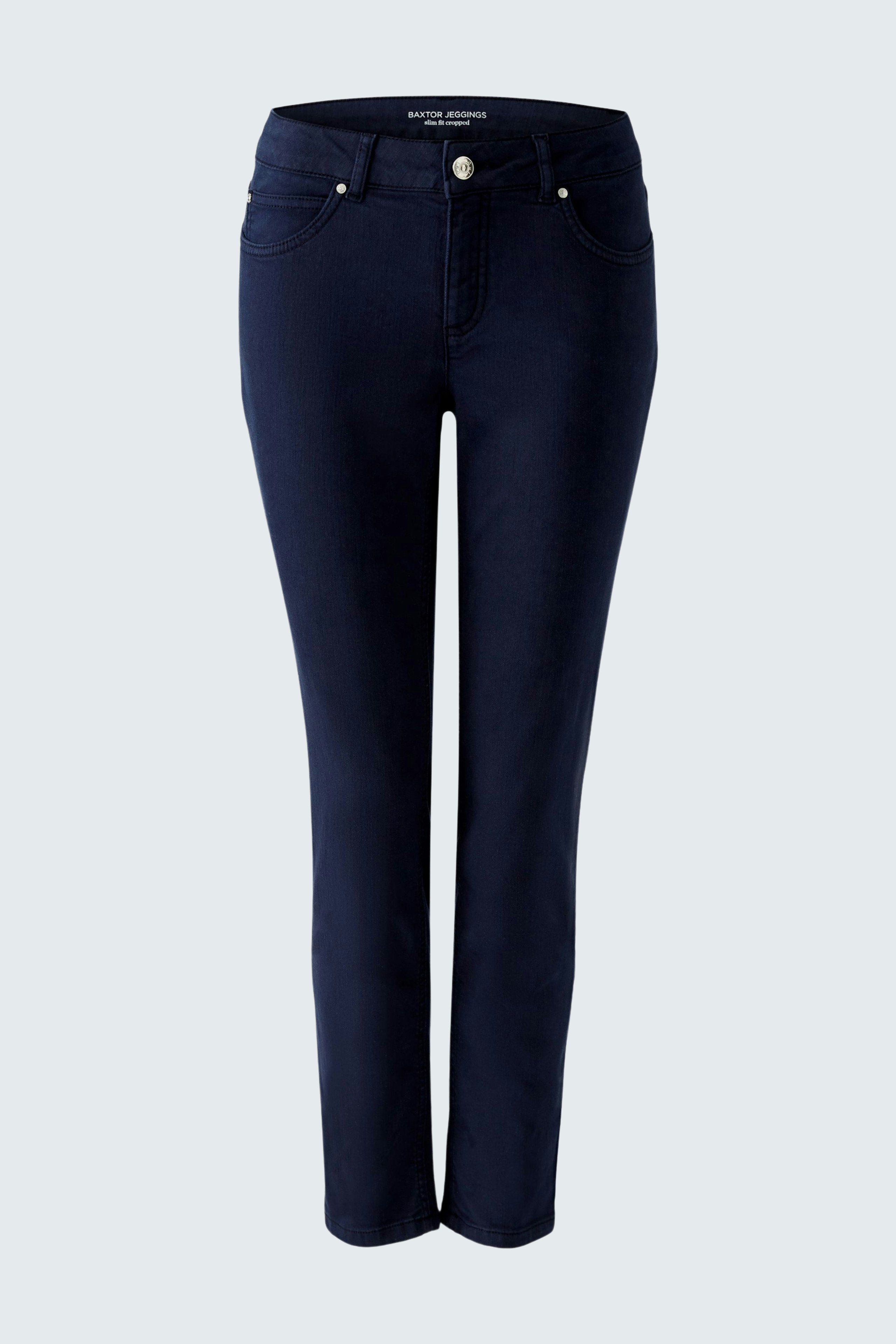 Comfortable jeggings for women in dark blue, featuring a classic design and versatile fit.