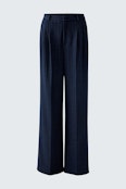 Pleated trousers - dark blue camel
