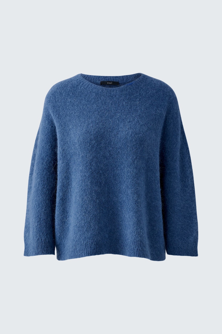 Bequemer Damen-Pullover in Blau mit lässigem Schnitt und weichem Material.