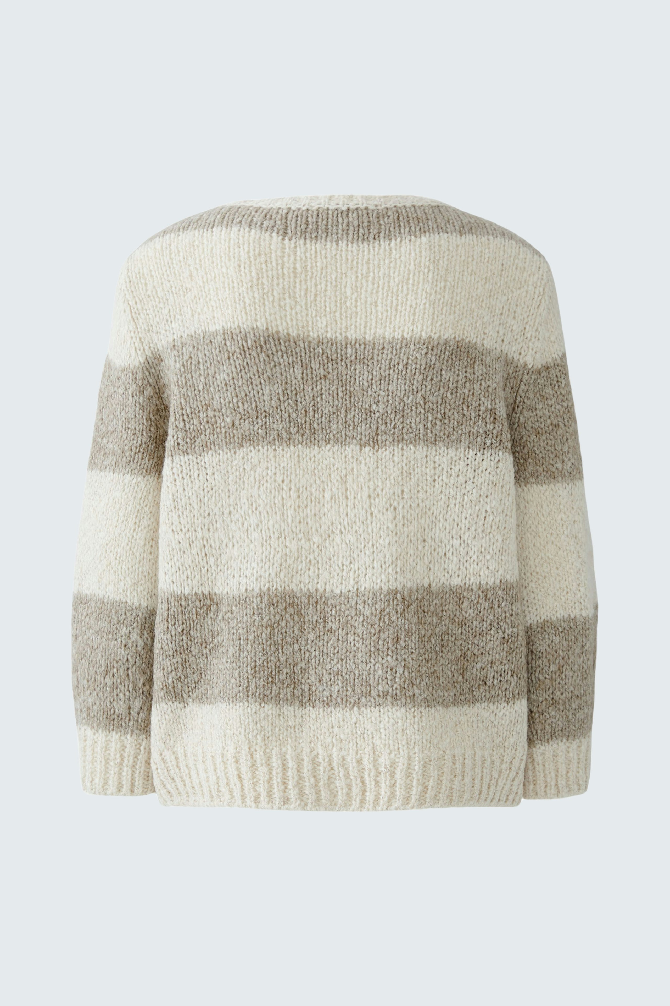 Casual women's pullover: Soft striped pullover in cream and beige, perfect for everyday wear.