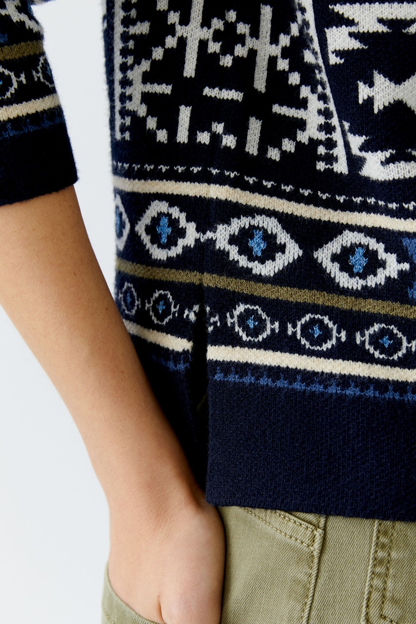 Damen-Pullover mit grafischem Muster, lässig und bequem, perfekt für den Alltag.