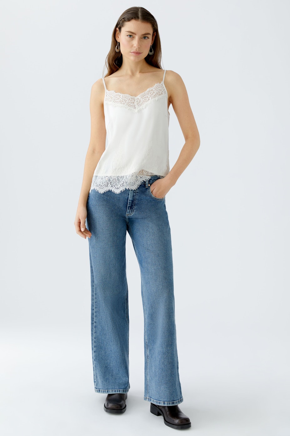 Lace top - darkblue