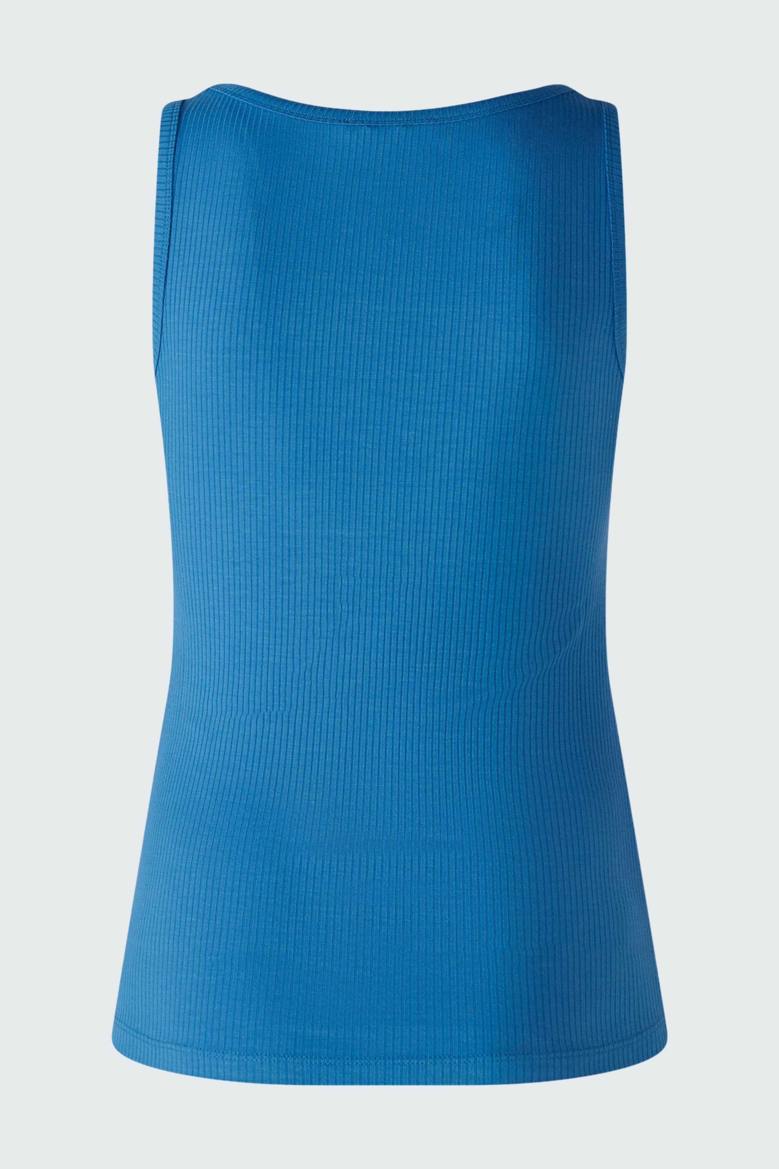 Bequemes Damen-Top in Blau: Schlichte, ärmellose Form mit leichtem Material für den Alltag.