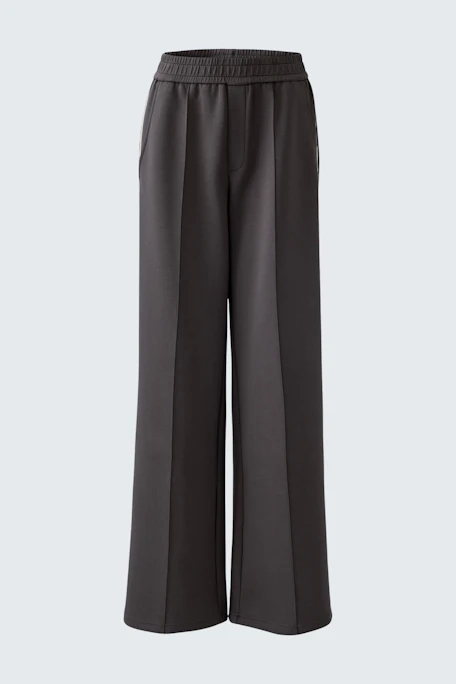 Comfortable women's joggers in dark gray with a relaxed fit and elastic waistband.