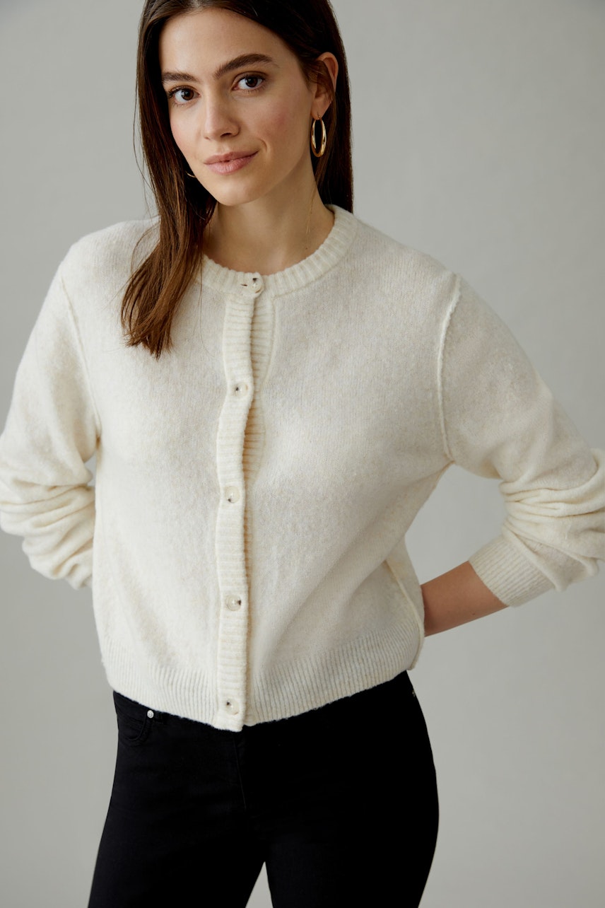 Bild 1 von ILAYA Knit jacket - offwhite in offwhite | Oui