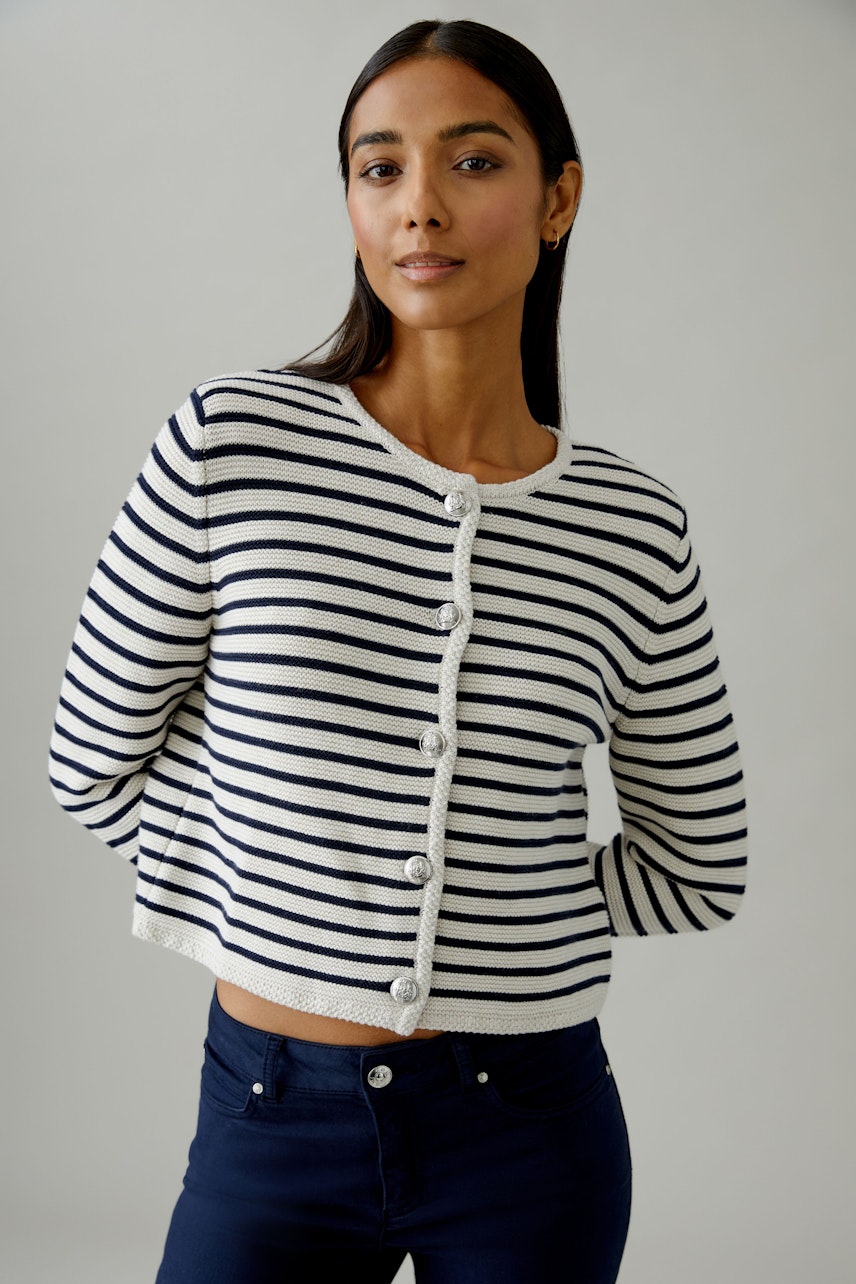 Bild 1 von MAREA Strickjacke - white blue in white blue | Oui