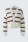 Cardigan - white red