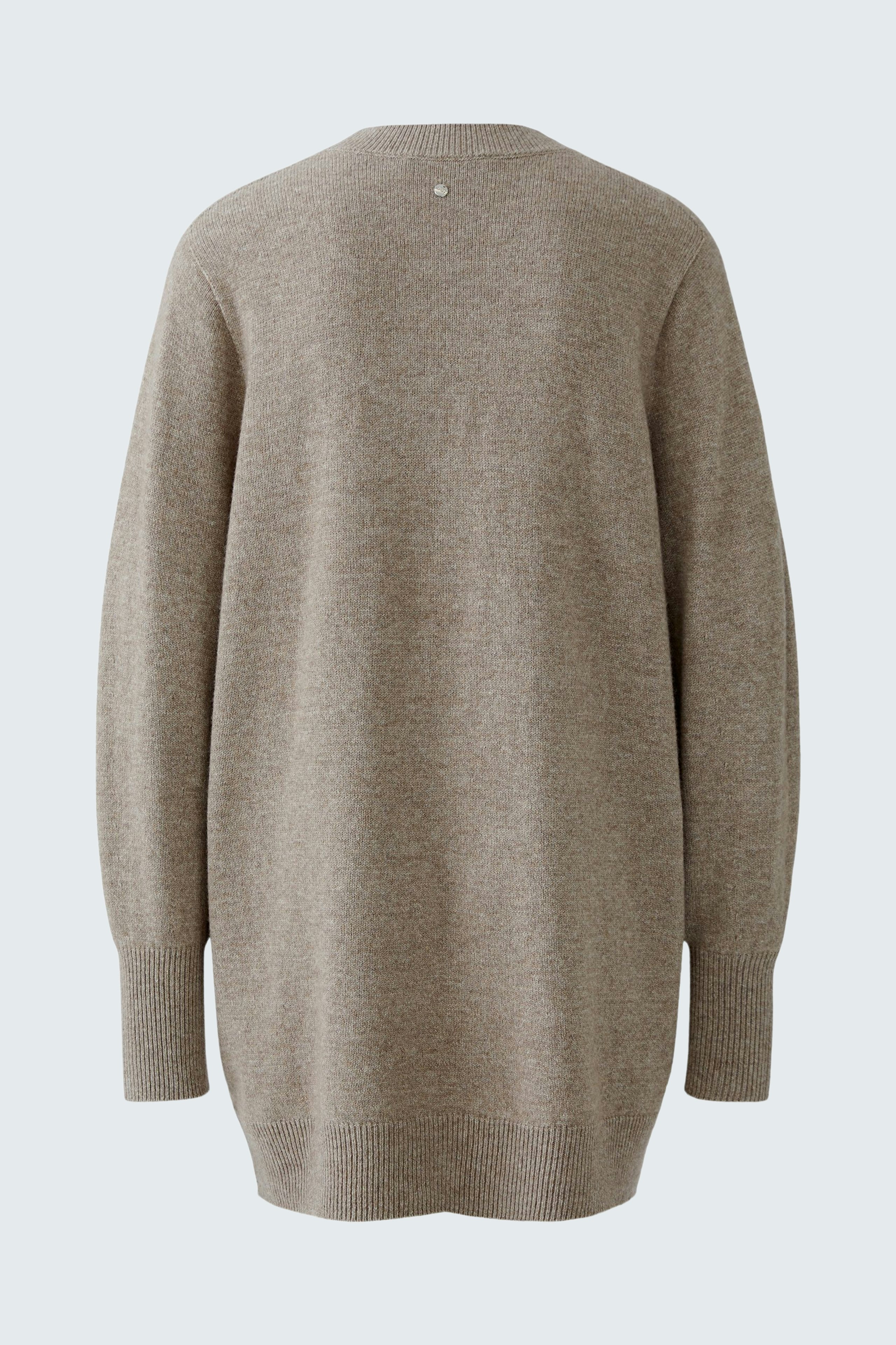 Casual women's pullover in soft beige, featuring a relaxed fit and simple design.