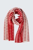 Schal - white red