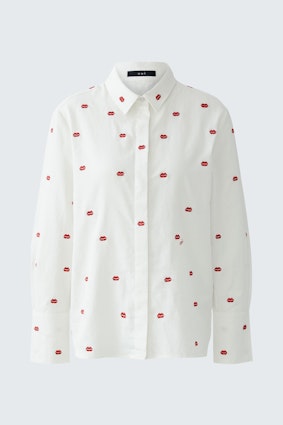 Bluse - white red