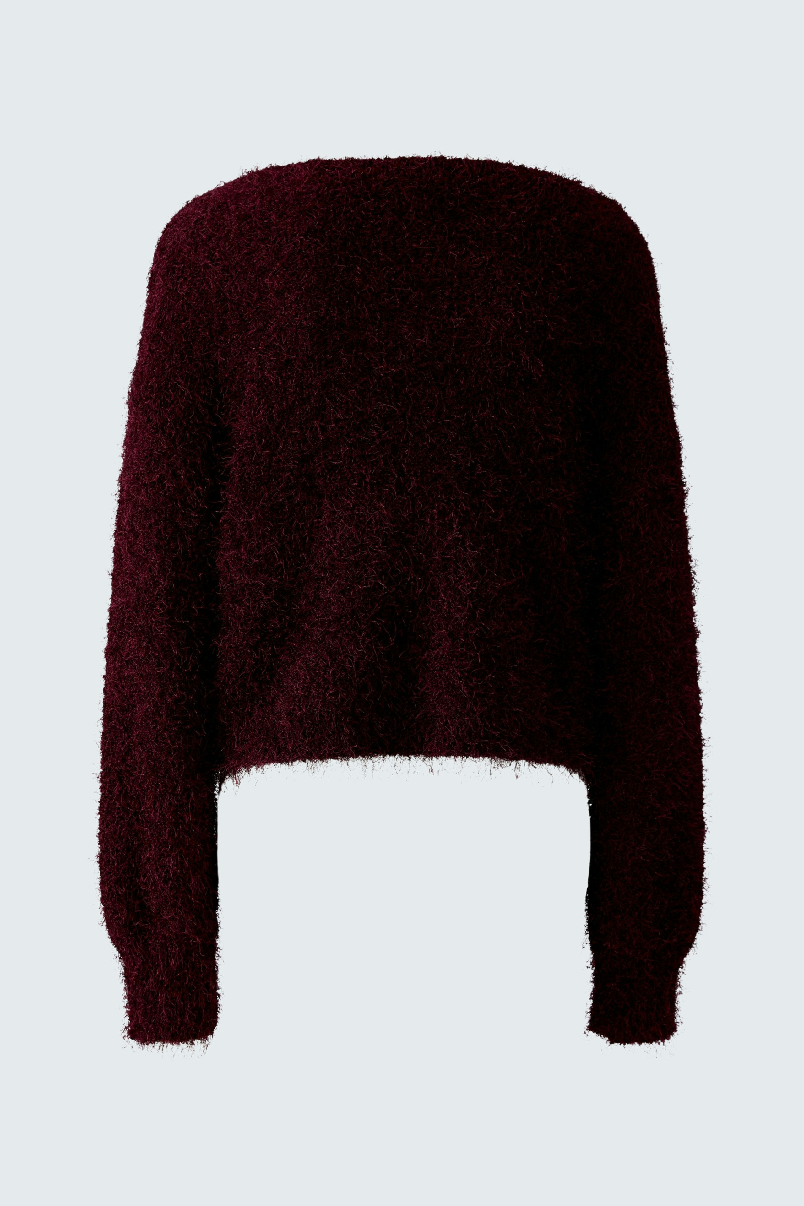Bequemer Damen-Pullover in Bordeauxrot mit lässigem Schnitt und weichem Material.