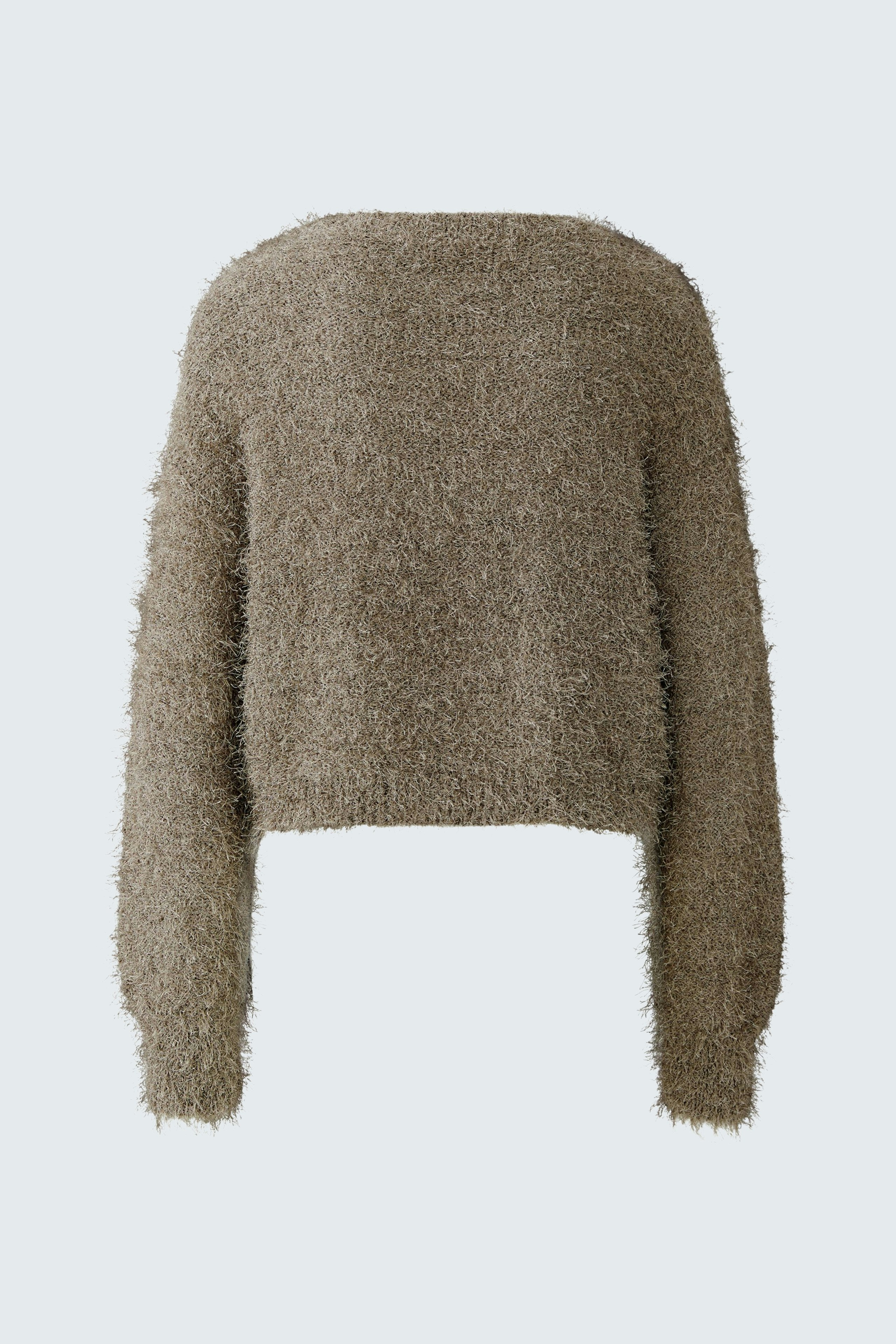 Cozy women's pullover in soft, fuzzy fabric, perfect for casual wear.