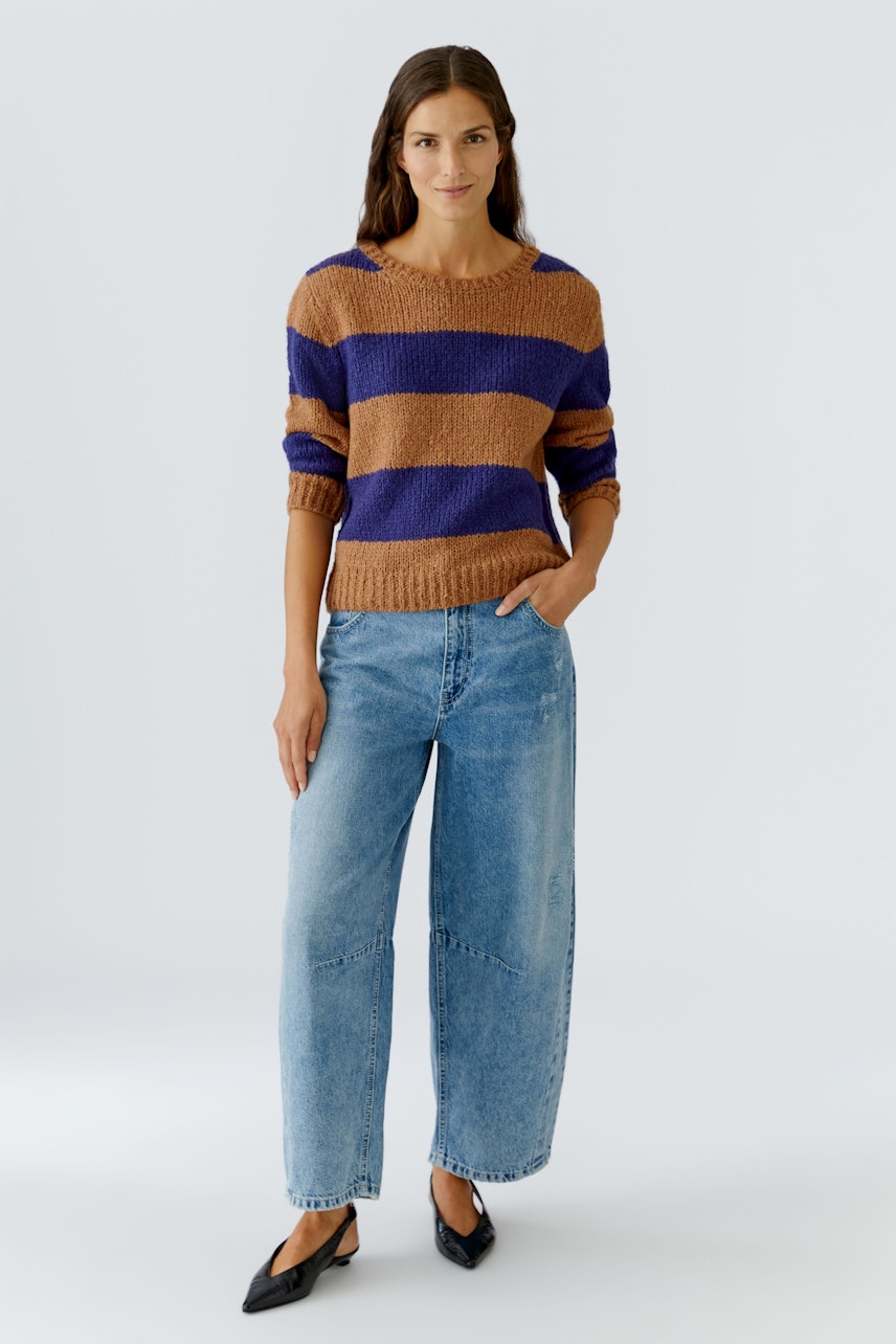 ESMY Pullover dark camel blue