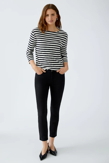 SOLEILA T-Shirt - black offwhite