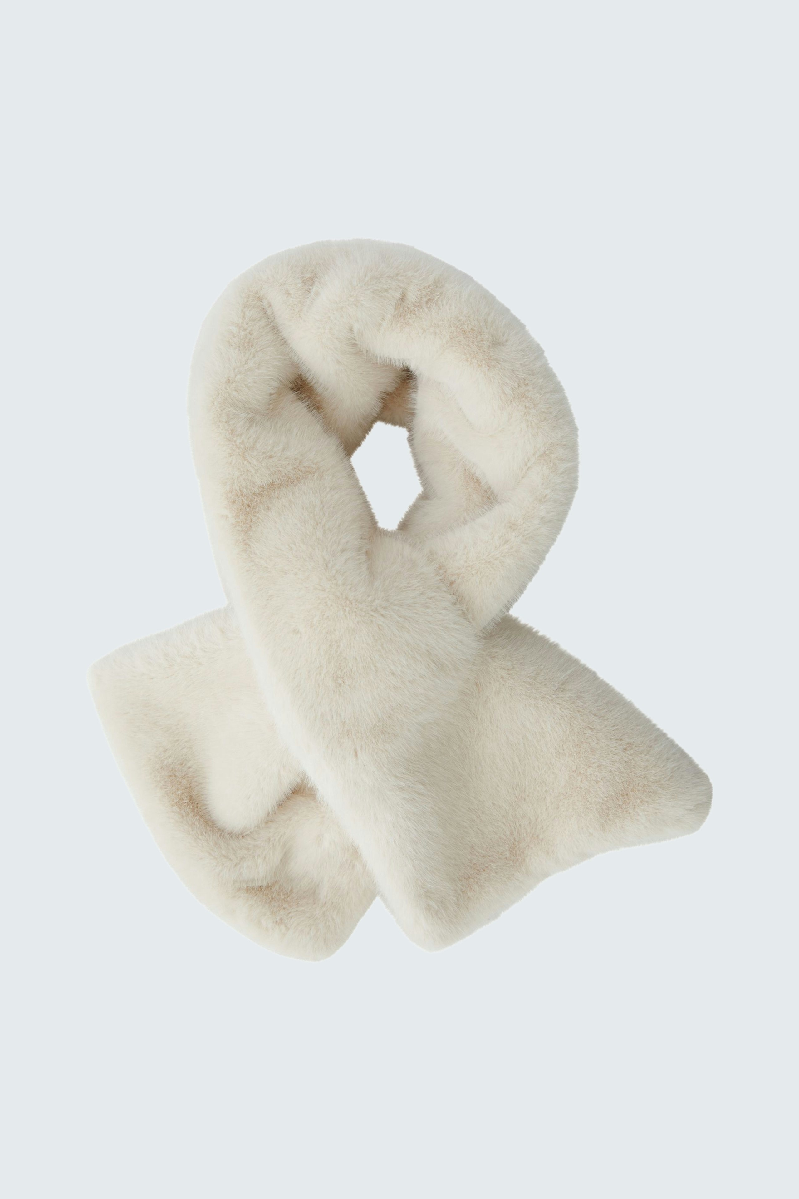 Soft women's scarf in light beige, perfect for adding warmth and style to any outfit.