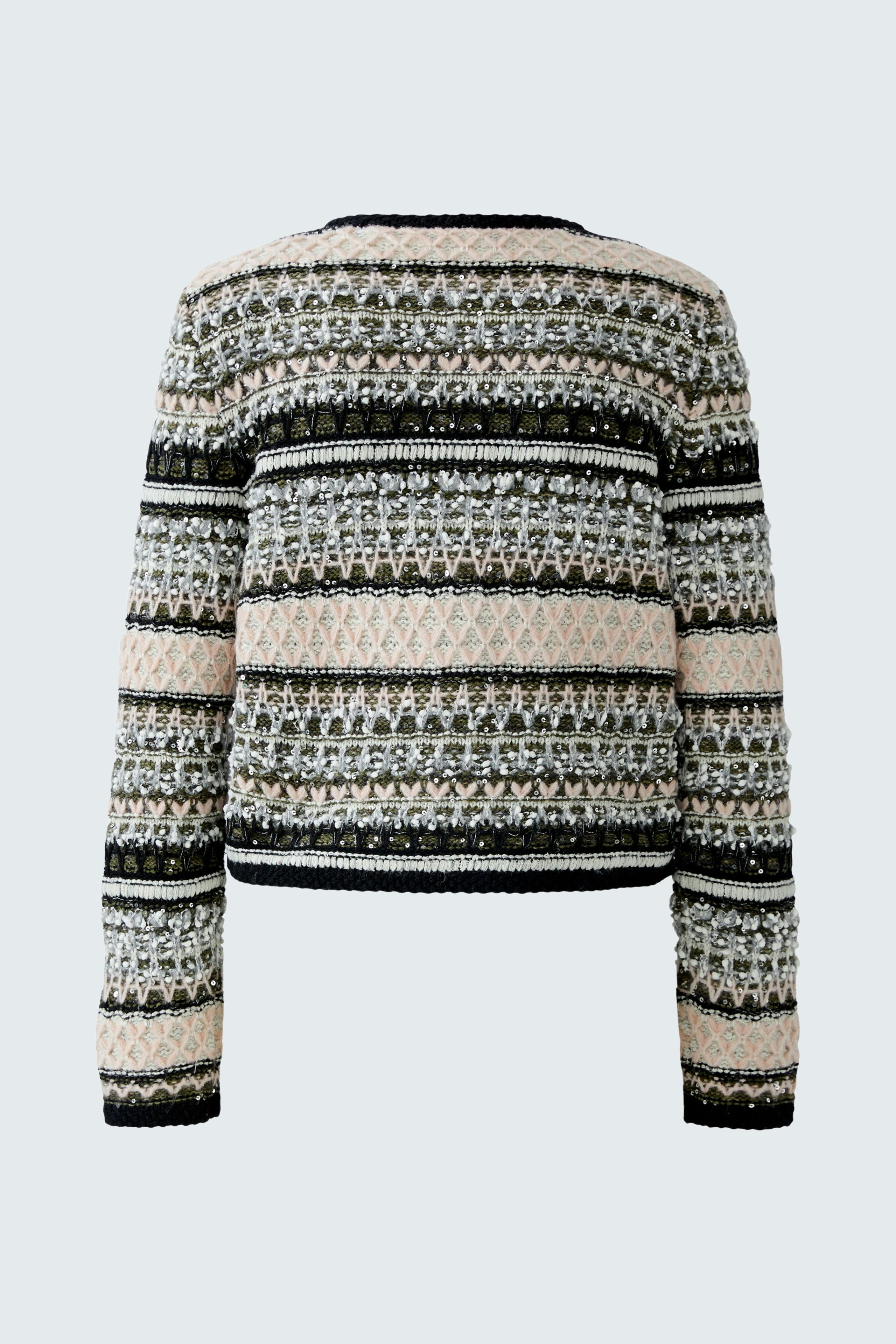 Casual women's cardigan: A stylish pullover with a colorful pattern, perfect for layering.