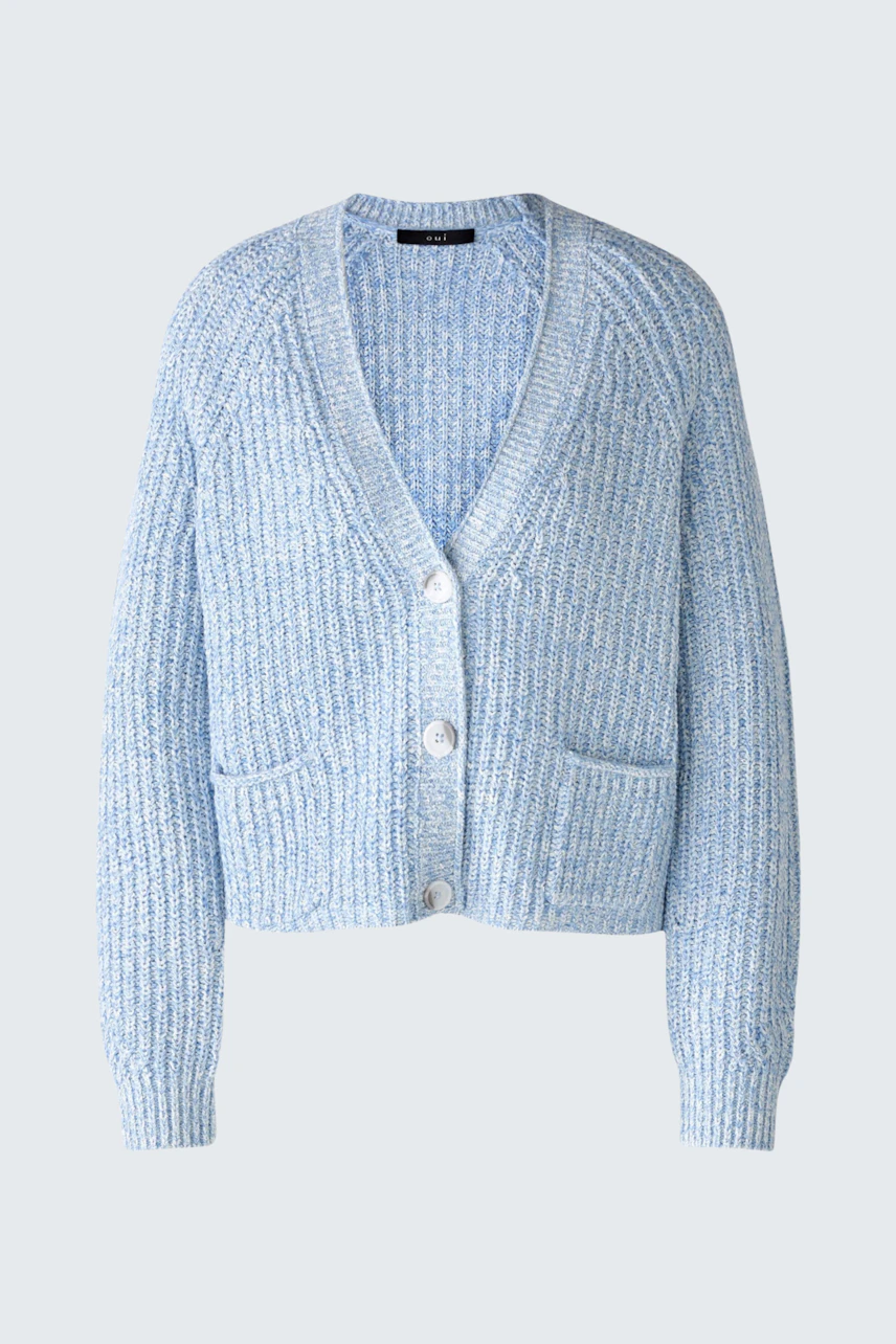 Bild 6 von LAFONYA Knit jacket - light blue white in light blue white | Oui