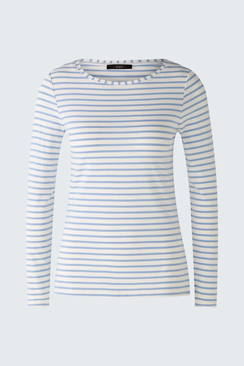 Bild 6 von SUMIKO Long-sleeve shirt - white blue in white blue | Oui