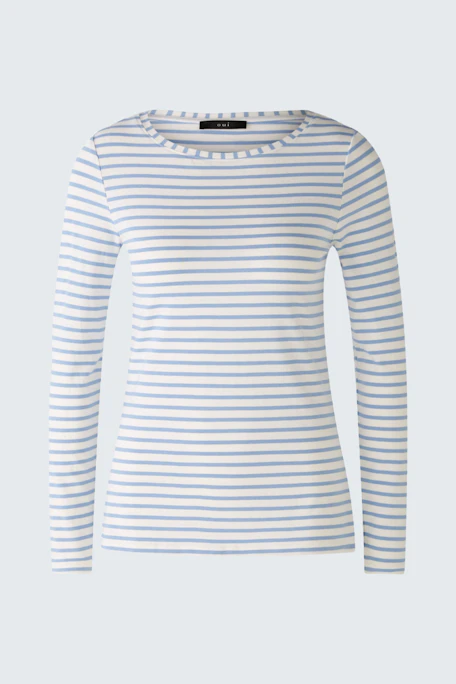 SUMIKO Long-sleeve shirt - white blue
