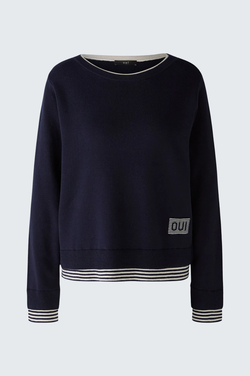 Bild 6 von LEEZA Pullover - dark blue white in dark blue white | Oui