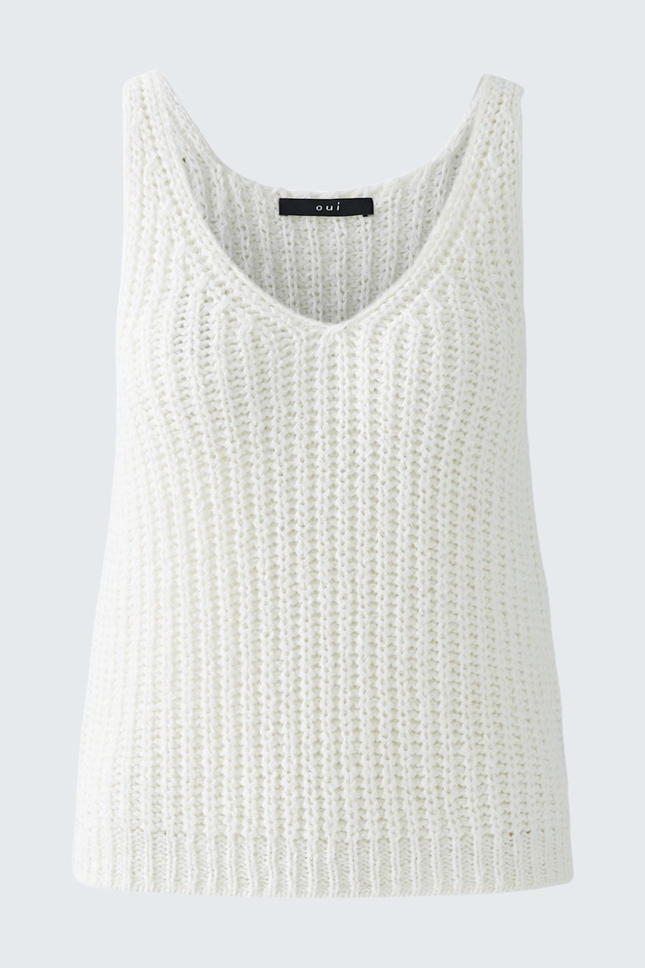 Knitted top - cloud dancer