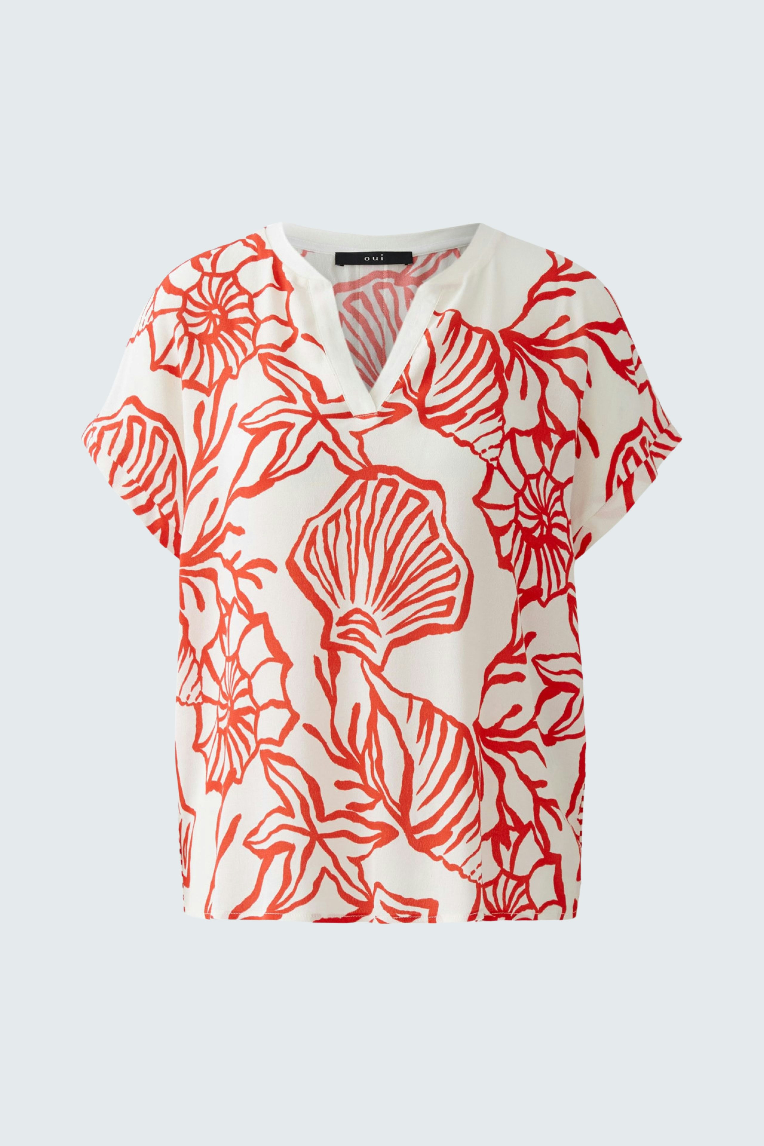 Bild 6 von Blouse shirt - white red in white red | Oui