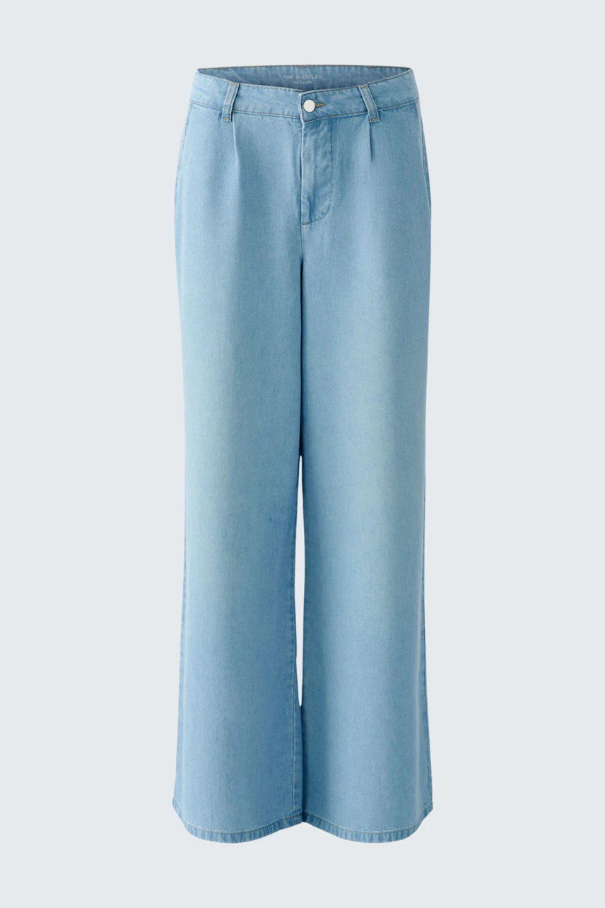 Bild 7 von Pleated trousers - light blue denim in light blue denim | Oui