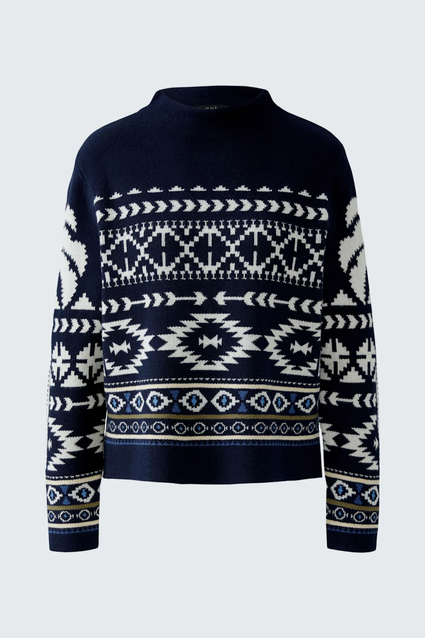 Bild 6 von pullover - dark blue white in dark blue white | Oui