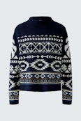 Pullover - dark blue white