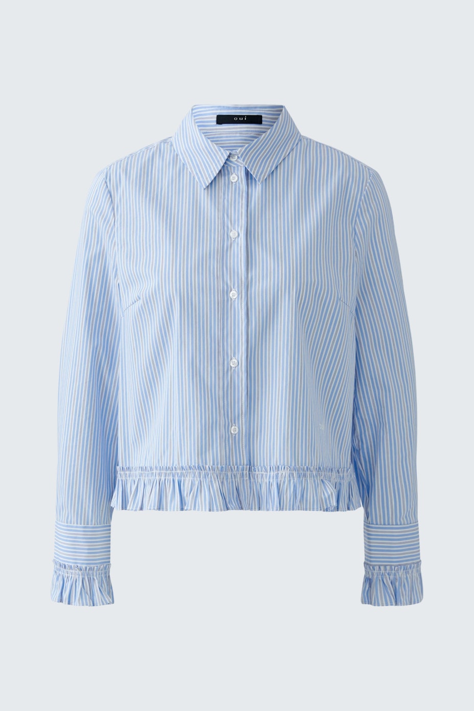 Blouse - light blue white