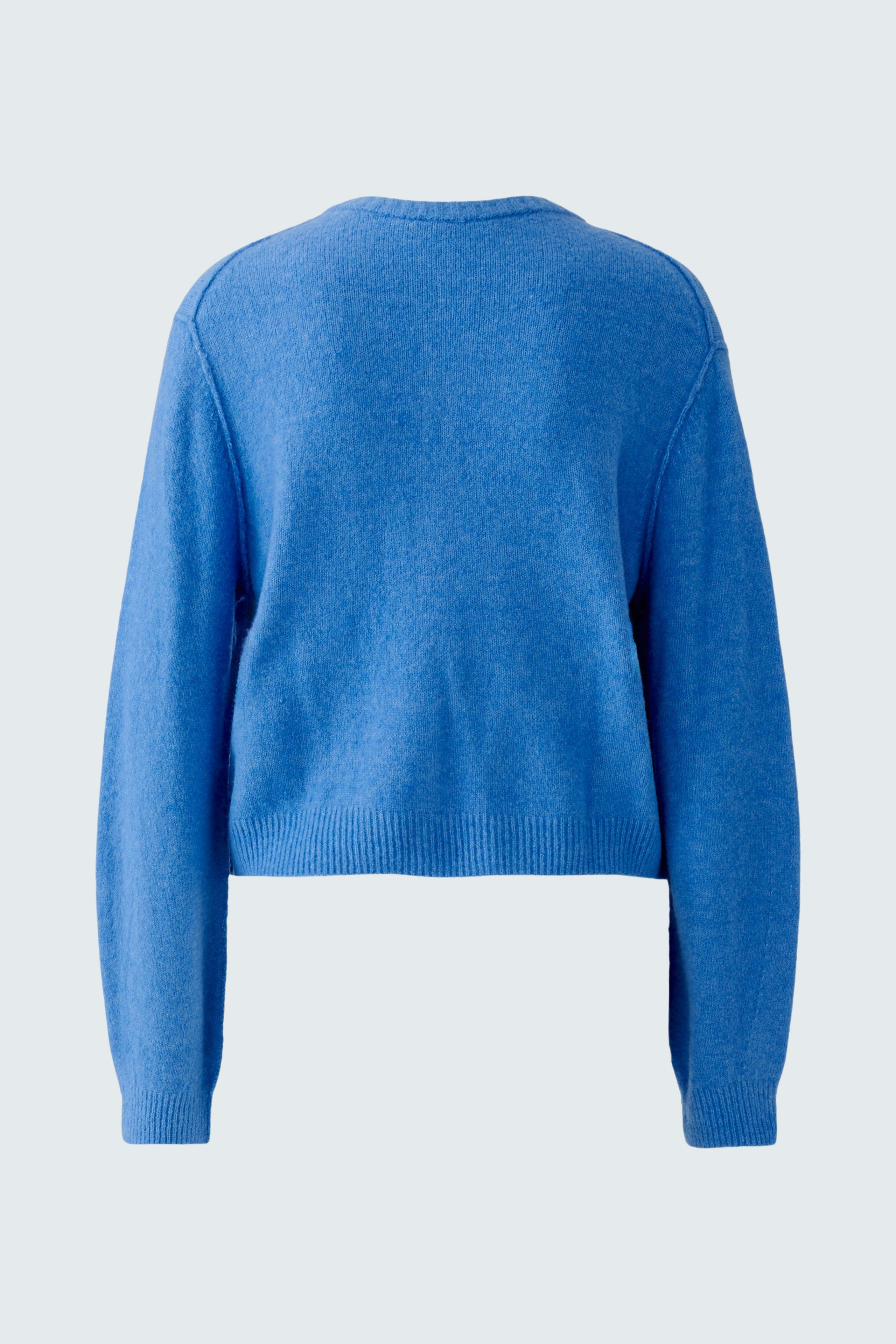 Bequeme Damen-Strickjacke in Blau, lässiger Schnitt, ideal für den Alltag.