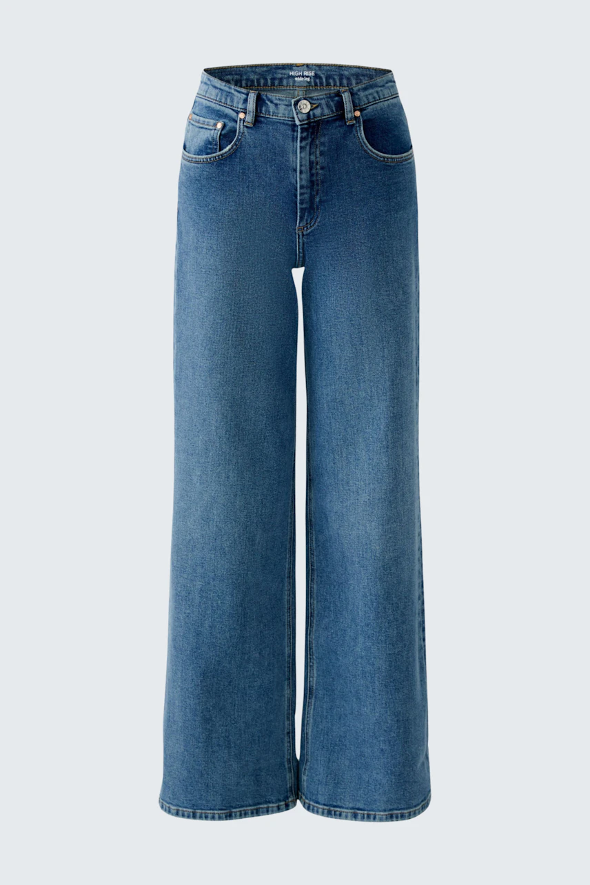 Image 6 of HIGH RISE jeans - blue in blue | Oui