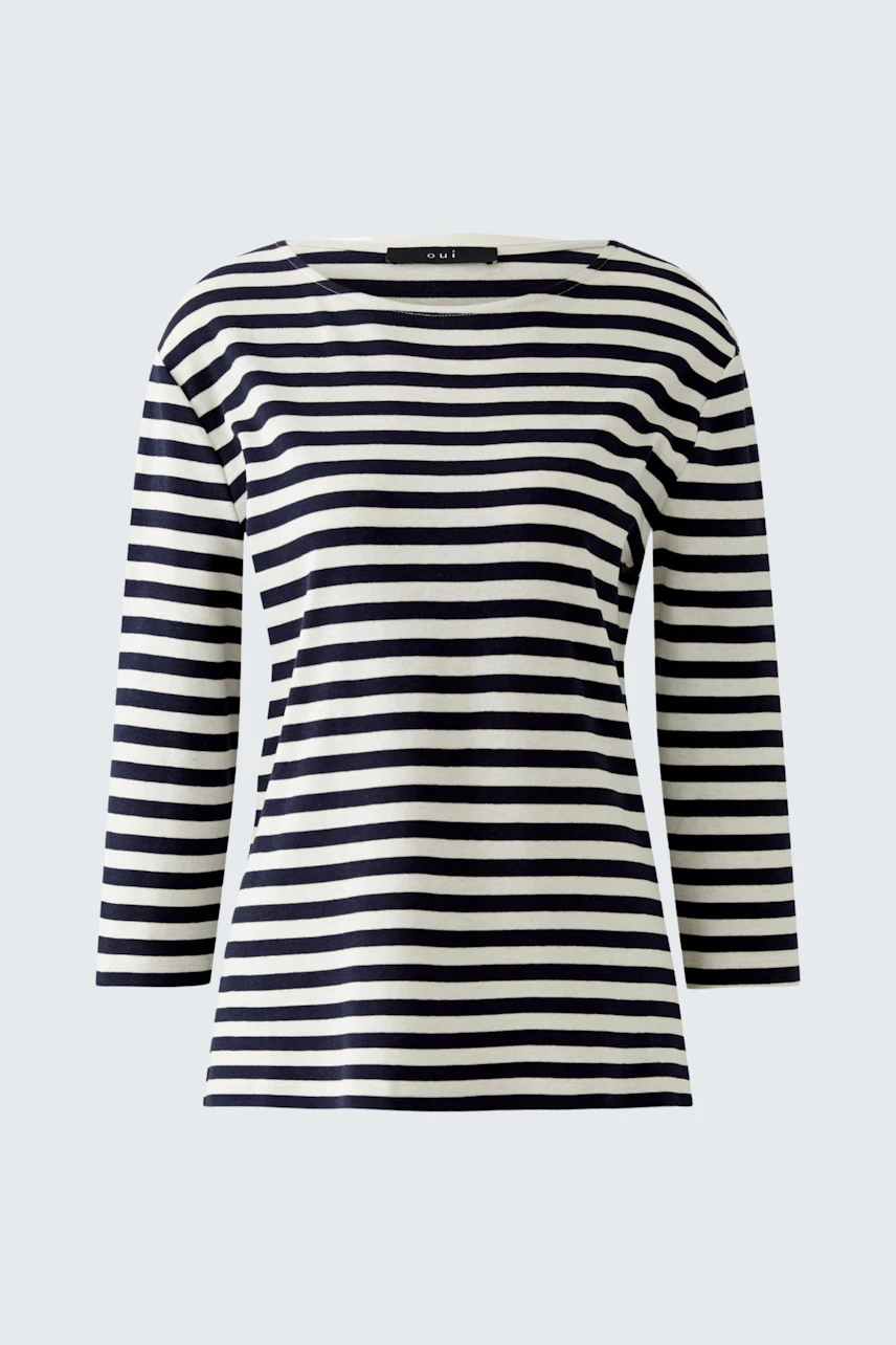 Bild 7 von SOLEILA T-shirt - white blue in white blue | Oui